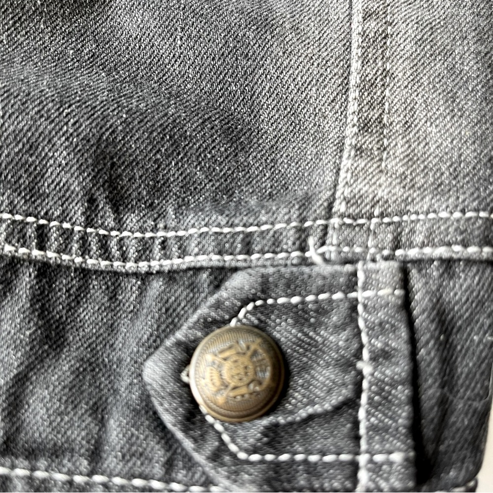 Bei Chong Black Distressed Denim Doggie Jacket Size S - Picture 5 of 8
